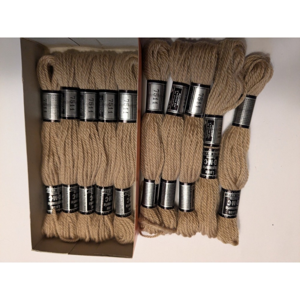 10 Skeins Laine Tapisserie DMC 100% Wool 8 Meters ea #7511 Twine